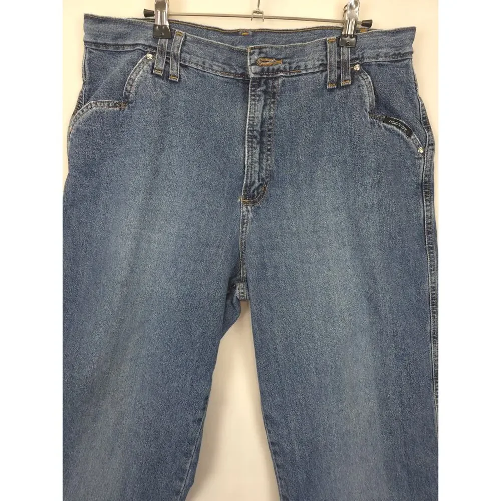 Rockies Denim Capri Bareback High Rise Front Pockets‎ Women 15 Blue Jeans Vtg